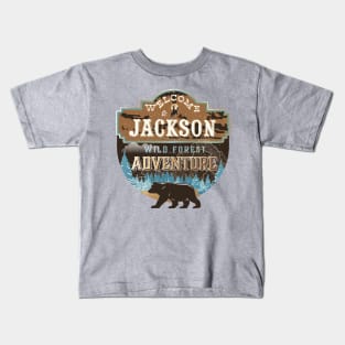 Welcome to Jackson Wyoming Adventure Lovers Kids T-Shirt